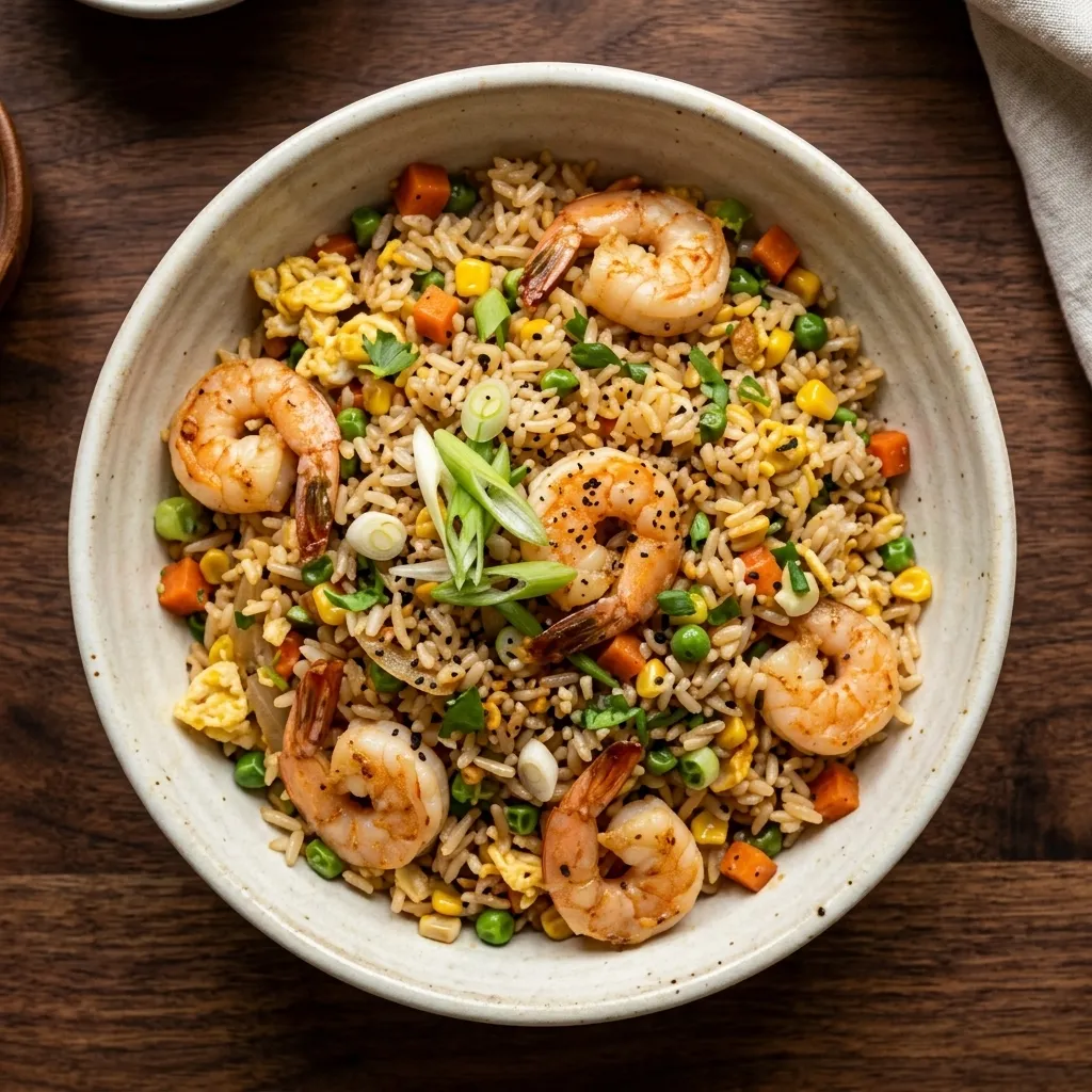 Shrimp fried rice at Golden Hill Chinese Food in NE Calgary, AB