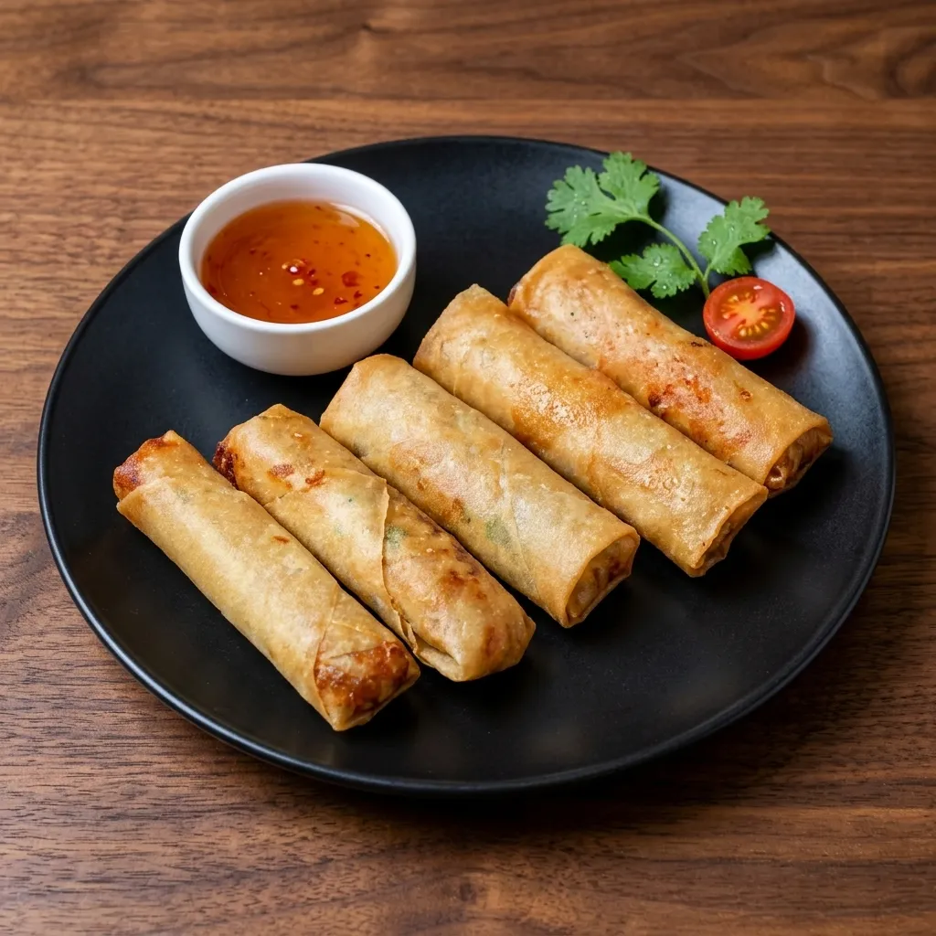 Crispy spring rolls from Golden Hill Chinese Food in Calgary, AB