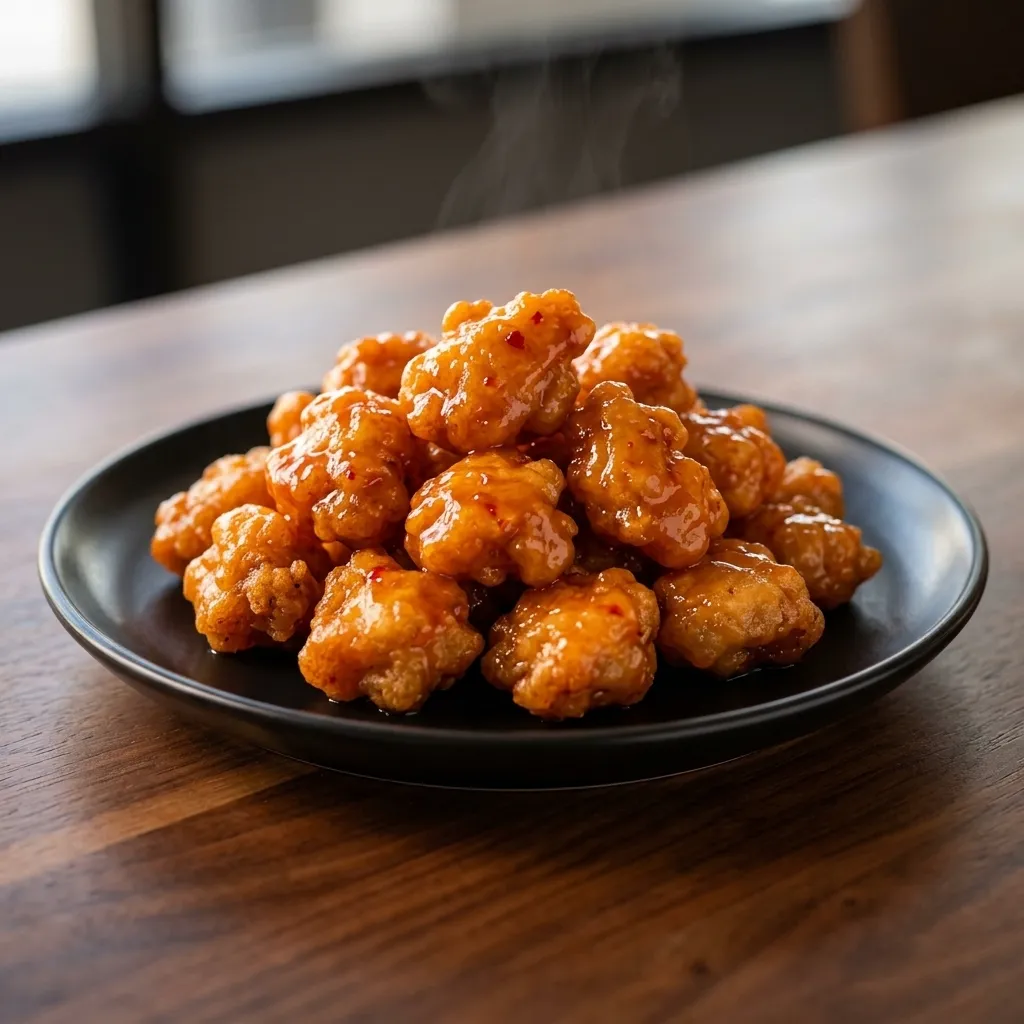 Sweet and sour chicken balls from Golden Hill Chinese Food in Castleridge, Calgary